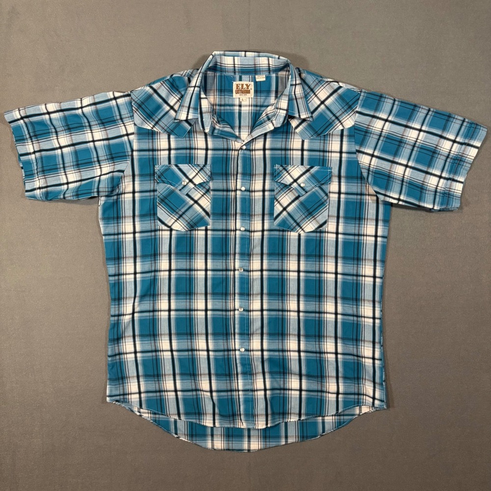 Ely Cattleman S/S Plaid Pearl Snap - Picture 2 of 7